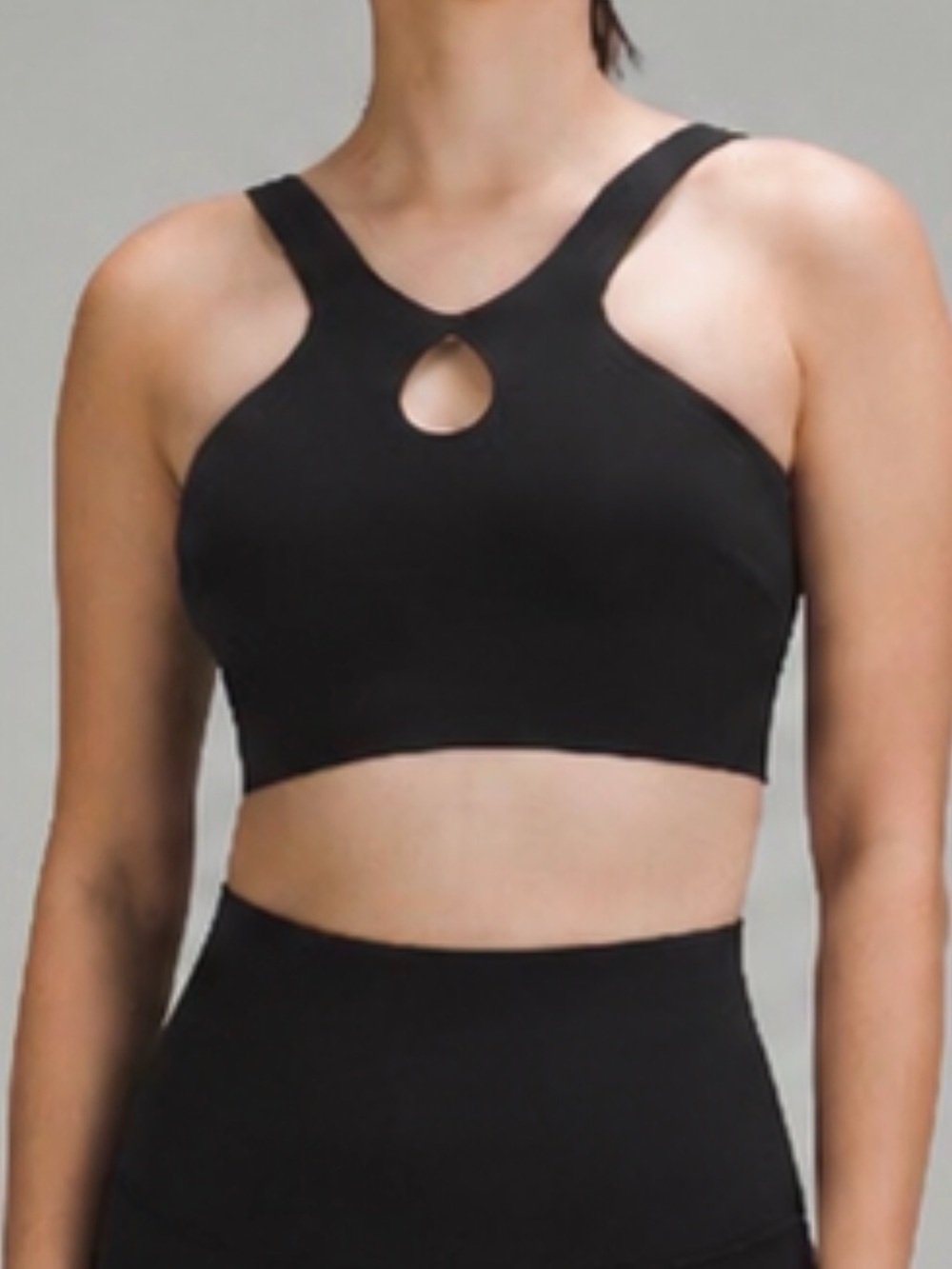 Lululemon Black Keyhole High Neck Sports Bra Size 6